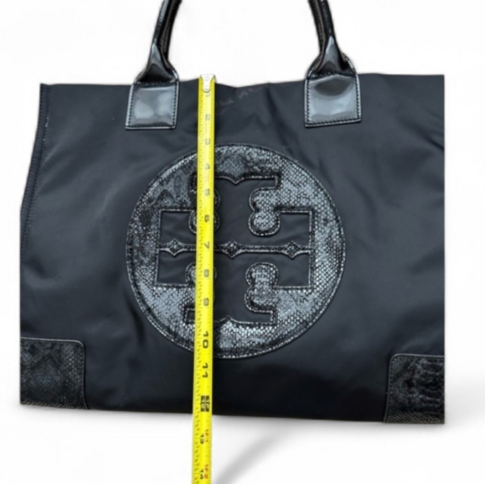 Tory Burch Ella Tote bag in Black Snake Print - Picture 6 of 11